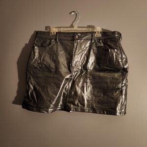 a.n.a Black High-Rise Mini Skirt
